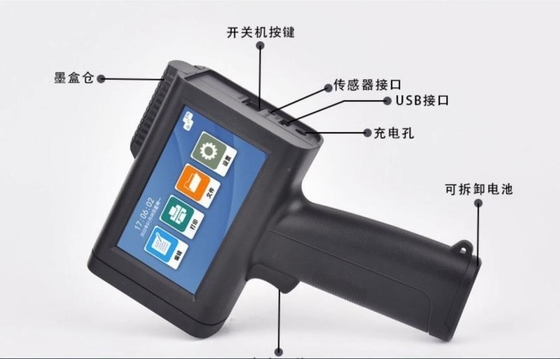 M10 반자동 산업용 휴대용 잉크젯 프린터 QR 날짜 코드 대량 번호 코딩